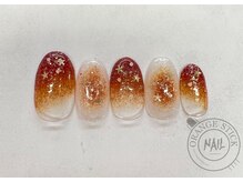 オレンジスティック/夕焼けグラデーションネイル