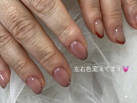 スキニーフレンチジェルネイル