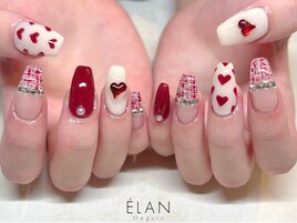 バレンタインネイル
