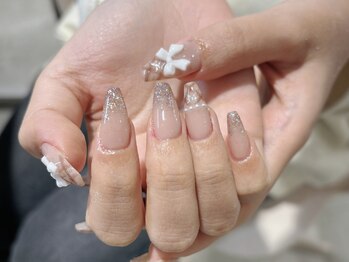 ビュー バイ ネオリーブ 用賀店(beau'r by neolive)/ガーリーリボンネイル