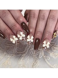 チェック柄×リボン