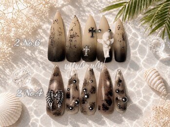 ニナネイル 中野駅前店(nyna nail)/＃スモーキーブラック×シルバー