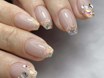 エムネイル(M nail)/グラデーション&ストーンアート