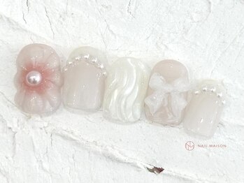 ネイルメゾン 池袋店(NAIL MAISON)/ぷっくりお花¥9000