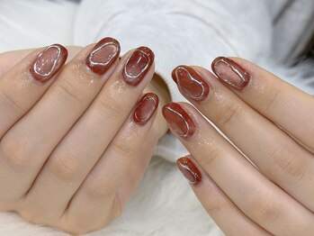 ネイルズバー 新宿店(Nails Bar)/コッパーメタルニュアンスネイル
