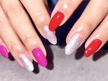 派手派手ワンカラージェルネイル
