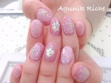 アグニークリッシェ(Agunik Riche)/【水彩フラワーネイル】