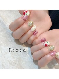 さくらんぼネイル