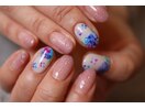 カラフル紫陽花ネイル