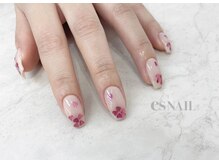 エスネイル 新宿西口店(es NAIL)/散りばめハートホロ