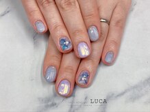 ネイルアトリエルカ(nail atelier LUCA)/M-284 大人可愛い紫陽花ネイル