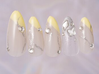 ジェミーネイル シンジュク(Jemiy nail shinjuku)/個性派y2k斜めフレンチ¥9480