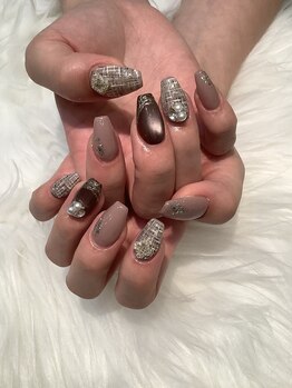 ジューシーネイルオオハシテン 大橋店(Juicynail)/ツイードネイル