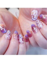 瑠璃(RURI)/夜桜満開♪　桜ネイル