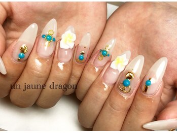 アン ジョーヌドラゴ/ホワイト☆3Dネイル