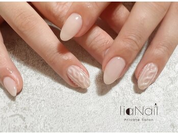 リアネイル(liaNail)/可愛いニットネイル♪