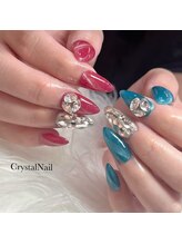 クリスタルネイル ボンベルタ橘店(CRYSTAL NAIL)/長さだし×マグネットネイル