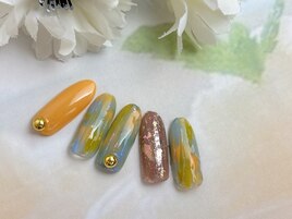 マスタードイエロー×タイダイ