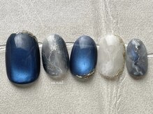 エムドットネイル 池袋(m.nail)/ブルーマグネット×大理石風