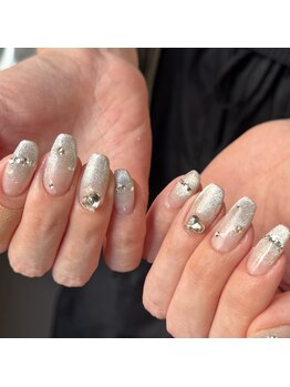 エムスラッシュ ネイル たまプラーザ(M.SLASH)/ラメグラデーション