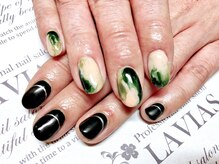 ラヴィアスプラス(LAVIAS+)/【ジェル】ワンカラ＋アート２本