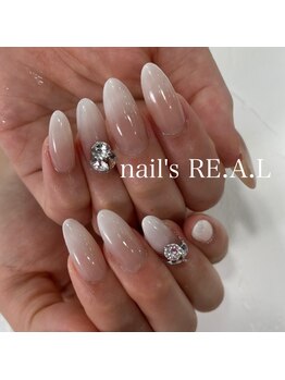 ネイルズリアル 倉敷(nail's RE.A.L)/ホワイトグラデーション