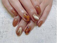 レアレアネイル(Lealeanail)/【パラジェル】べっこう×ミラー