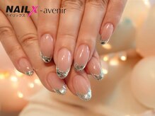 ネイリックス アヴェニール(NAILX avenir)/シルバーガラスフレンチ