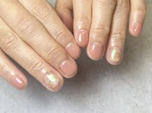 バーガンディ 鶴田(BURGUNDY)/ワンポイントネイル