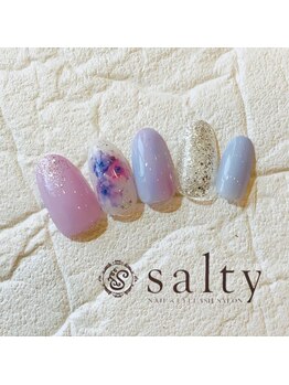 ネイルアンドアイラッシュサロン ソルティ 寺田町(salty)/フラワーネイル