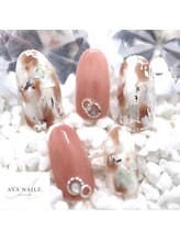 アヤネイルズ アンド アイラッシュ(AYA NAILZ.＆Eyelash)/ベージュ系デザイン
