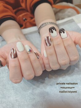 プライベート ネイルサロン マーマ(murmur)/マーブルチョコネイル