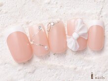 アイネイルズ 横浜WEST店(I-nails)/ガーリーリボンネイル9480円