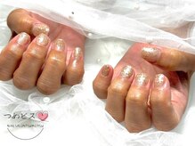 つめピス/ラメワンカラーネイル