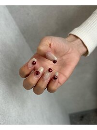 キラキラハートネイル