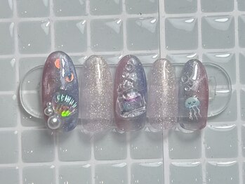 ジョアネイル(JOA Nail)/夏/リゾート/クラゲ/金魚