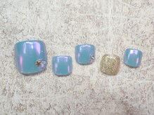 コキーユ(Coquille)/フット　艶ミラーネイル