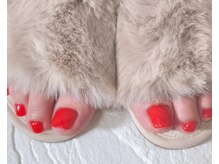 ラウ(Lau)/赤フットネイル¥５５００