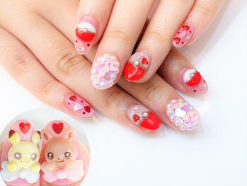 ネイルコレクション ピンク(Nail Collection Pink)/キャラ3D♪ピカチュウ＆イーブイ