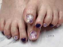 ネイルアトリエルカ(nail atelier LUCA)/M-284 大人あじさいフットネイル