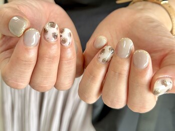 マニネイル 高の原店(mani nail)/ホワイトアニマル