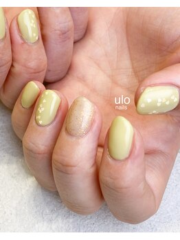 ウロネイルズ(ulo nails)/春色とハートホロネイル