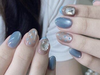 ヴィーナスネイル(Venus Nail)/持ち込みデザイン ブルー
