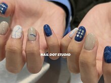 ネイルドットスタジオ 堺筋本町(NAIL DOT STUDIO)/ブルーニュアンス