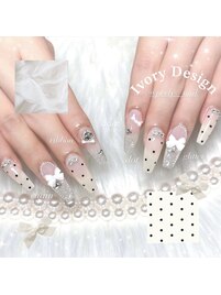 アイボリー×ドットデザイン♪