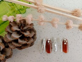 シンプルラメホロネイル