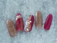 ネイルアンドアイラッシュスタジオ シュシュ(chouchou)/ツィード・大人ピンク・ブラウン