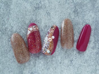 ネイルアンドアイラッシュスタジオ シュシュ(chouchou)/ツィード・大人ピンク・ブラウン