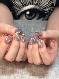 マグ×ダブルフレンチネイル