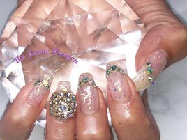 【自爪ネイル】キラキラネイル